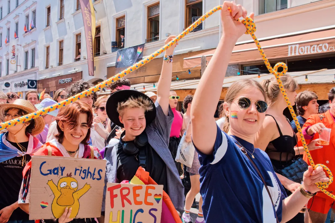 Munich, Germany. 15th July, 2017. Pride car. Today the Pride (Christopher  Street Day) took place in Munich. Several political and queer groups such  as some corporations organized it and participated. Credit: Alexander