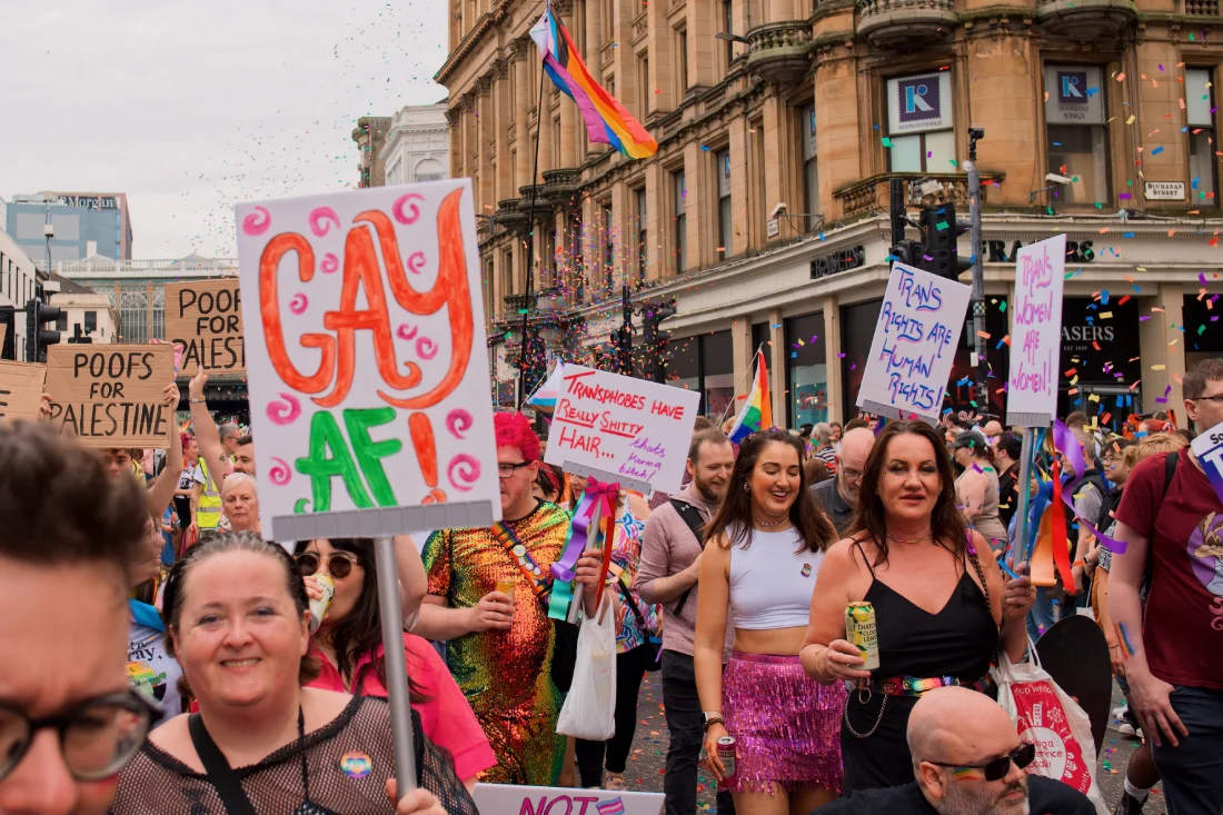 Glasgow Pride protesters for Trans rights in Glasgow © Coupleofmen.com