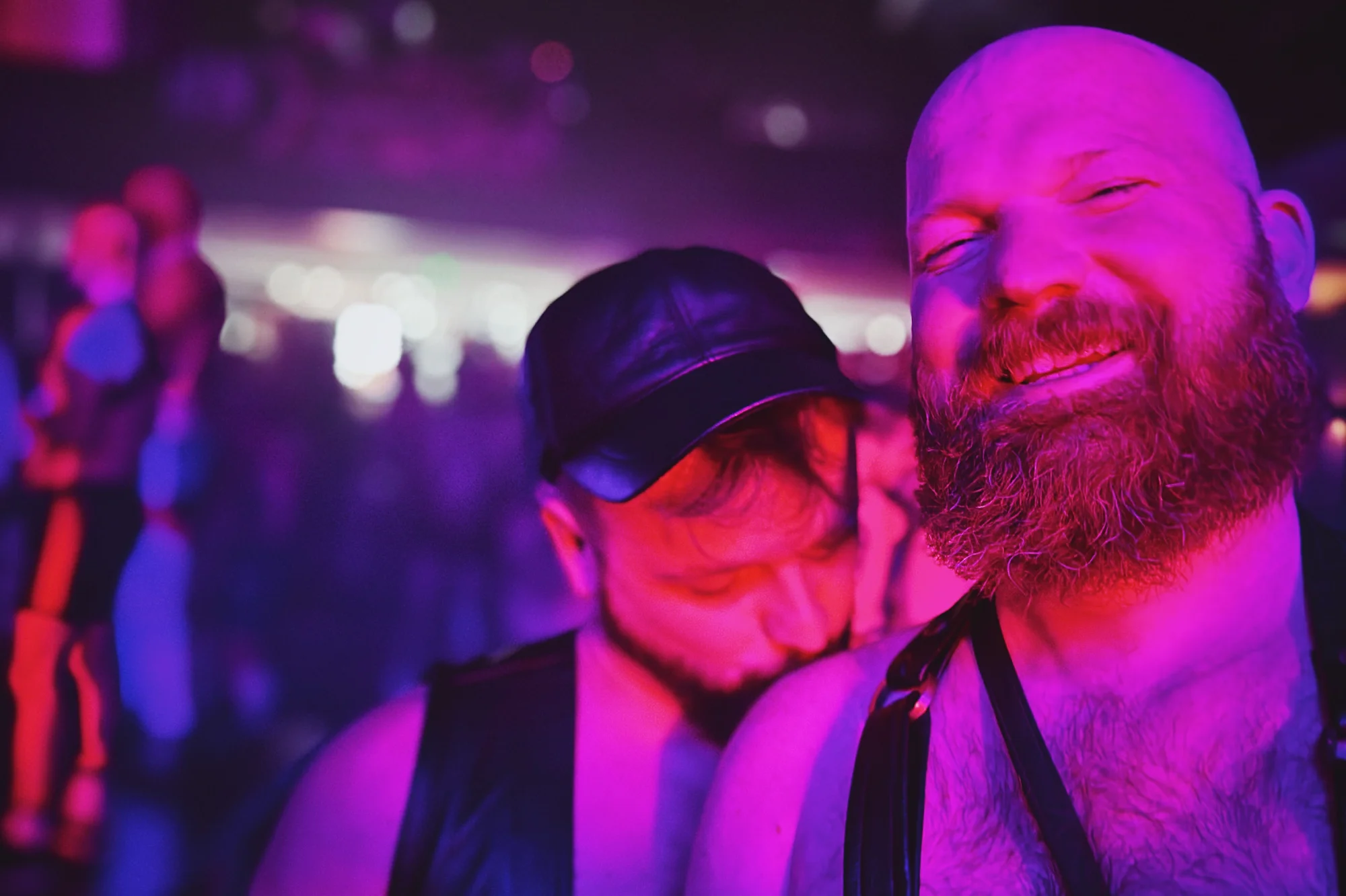 Gay Bear Couple selfie at Bear Necessity in Amsterdam © coupleofmen.com Gay Bear Travel Guide 2025