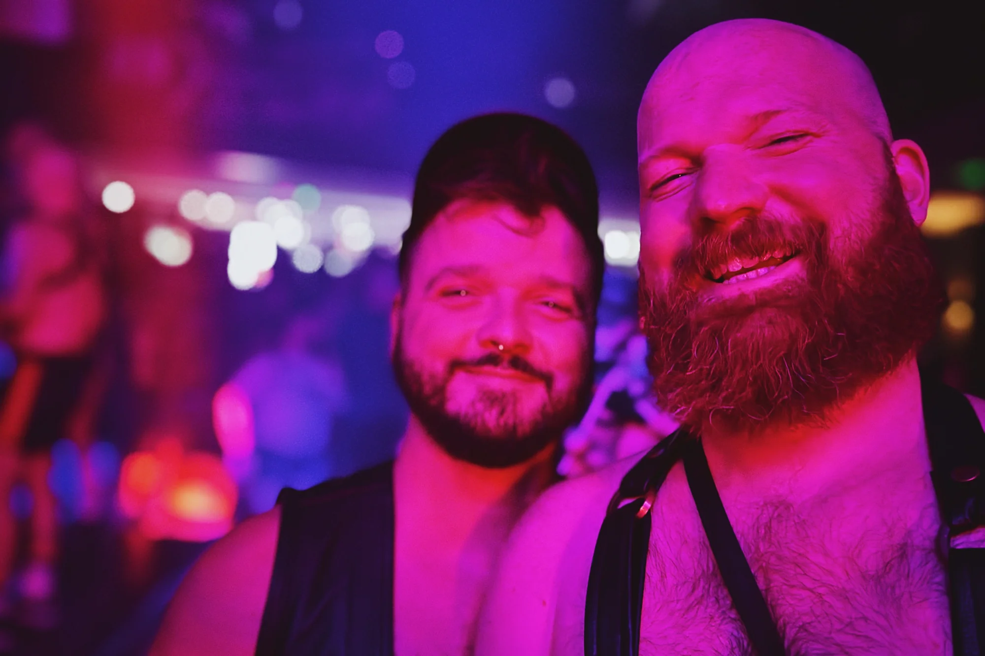 Gay Bear Couple selfie at Bear Necessity in Amsterdam © Coupleofmen.com