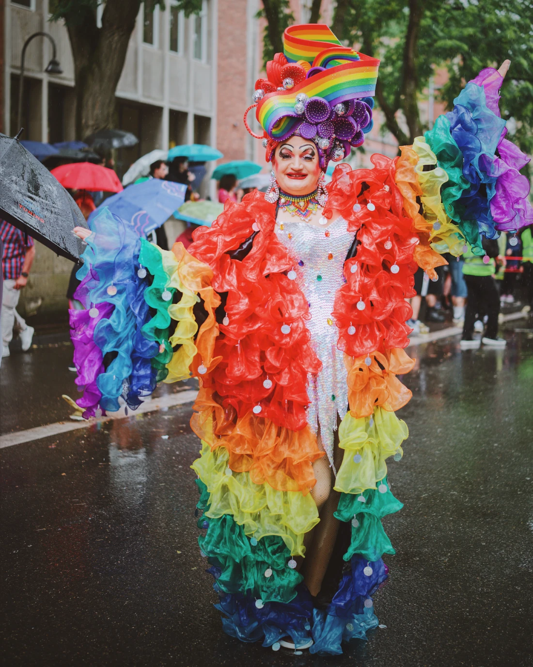 A rainbow dream on a rainy demonstration in Cologne for Pride © Coupleofmen.com