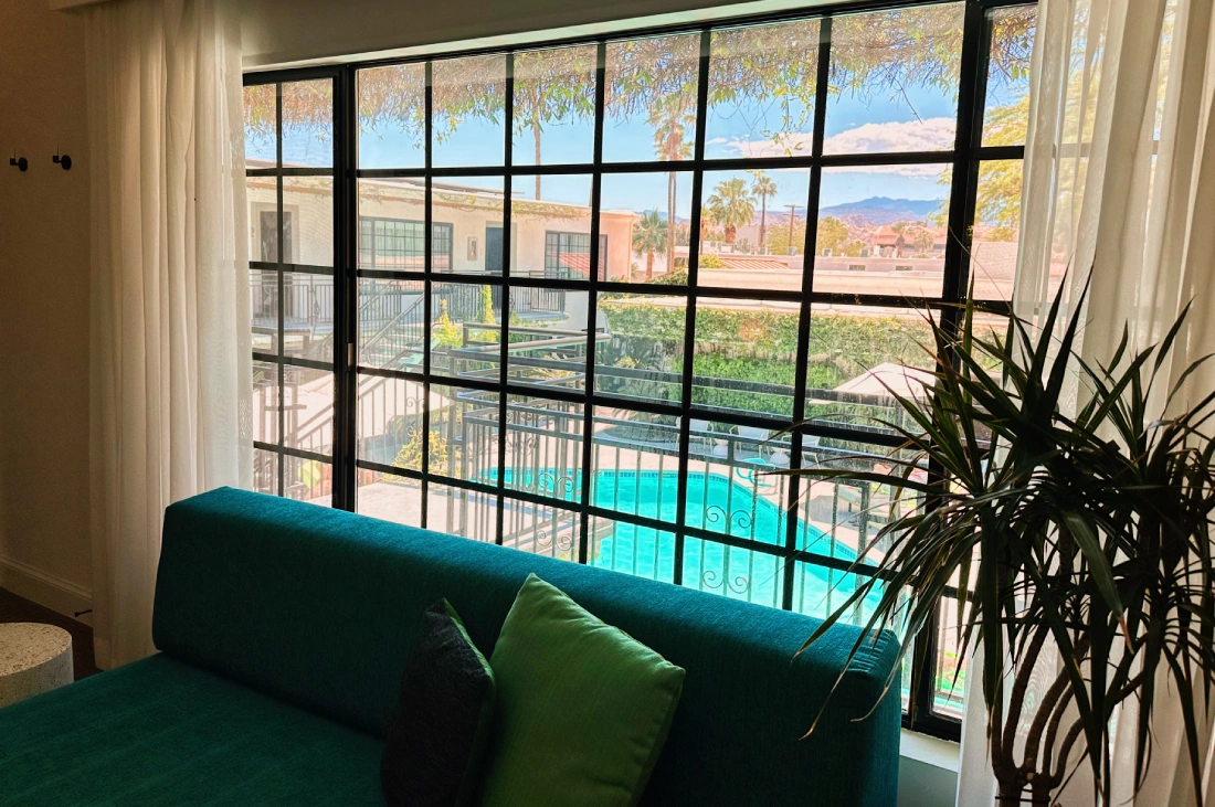 Pool view of the Descanso from our suite © Coupleofmen.com