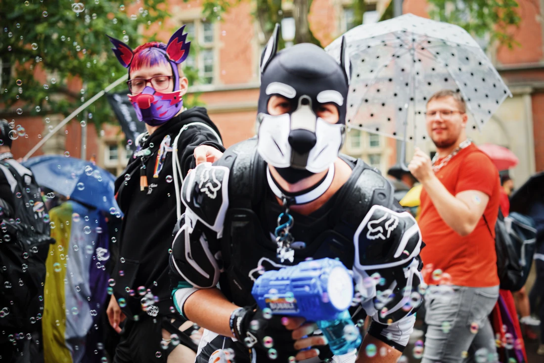 we cannot not love the puppies at Cologne Pride