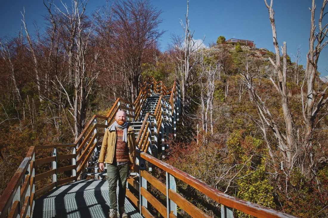 Exploring the board walk in front of Perito Moreno Glacier © Coupleofmen.com