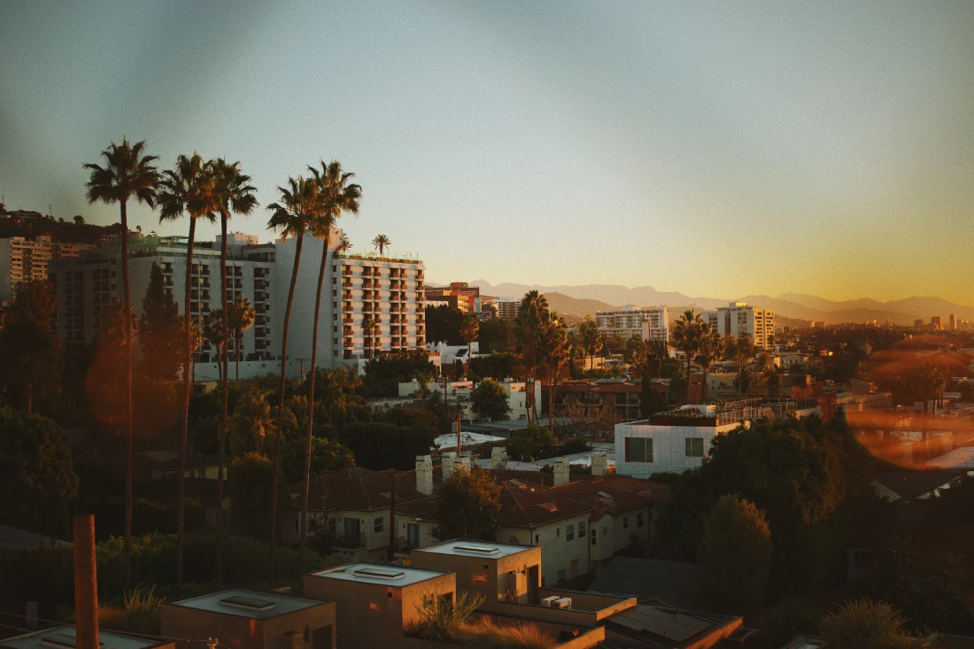 Good morning! Sunrise over West Hollywood, Los Angeles, California © Coupleofmen.com