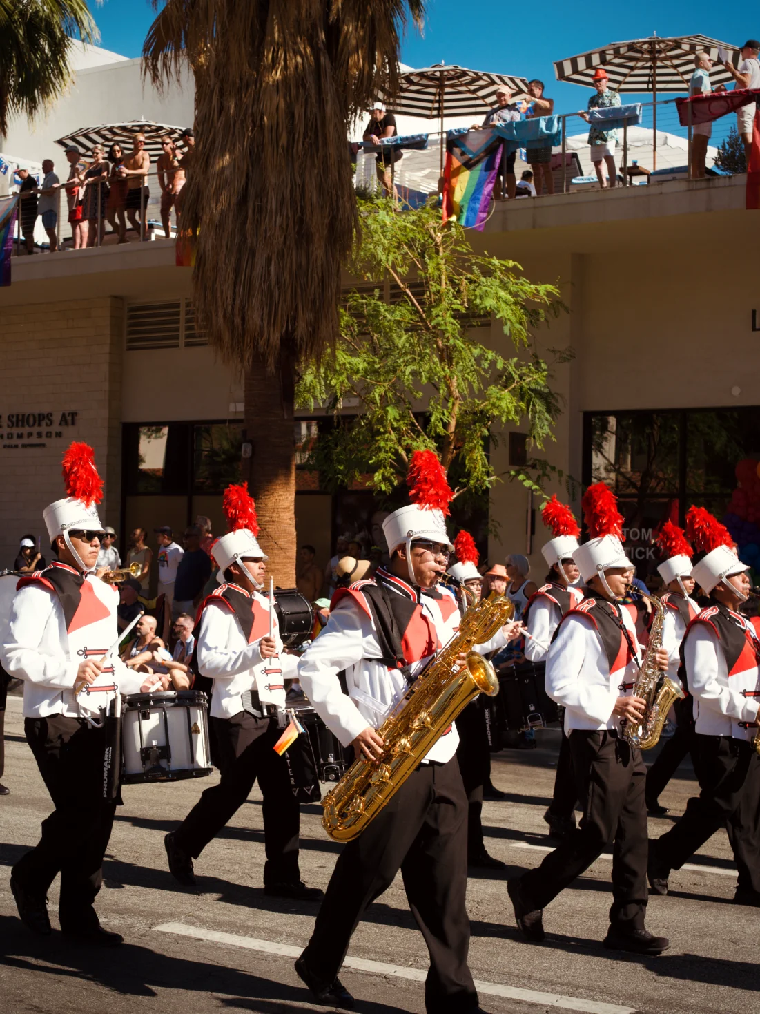 Palm Springs High School Spirit of the Sands Marching Band at  Pride © Coupleofmen.com