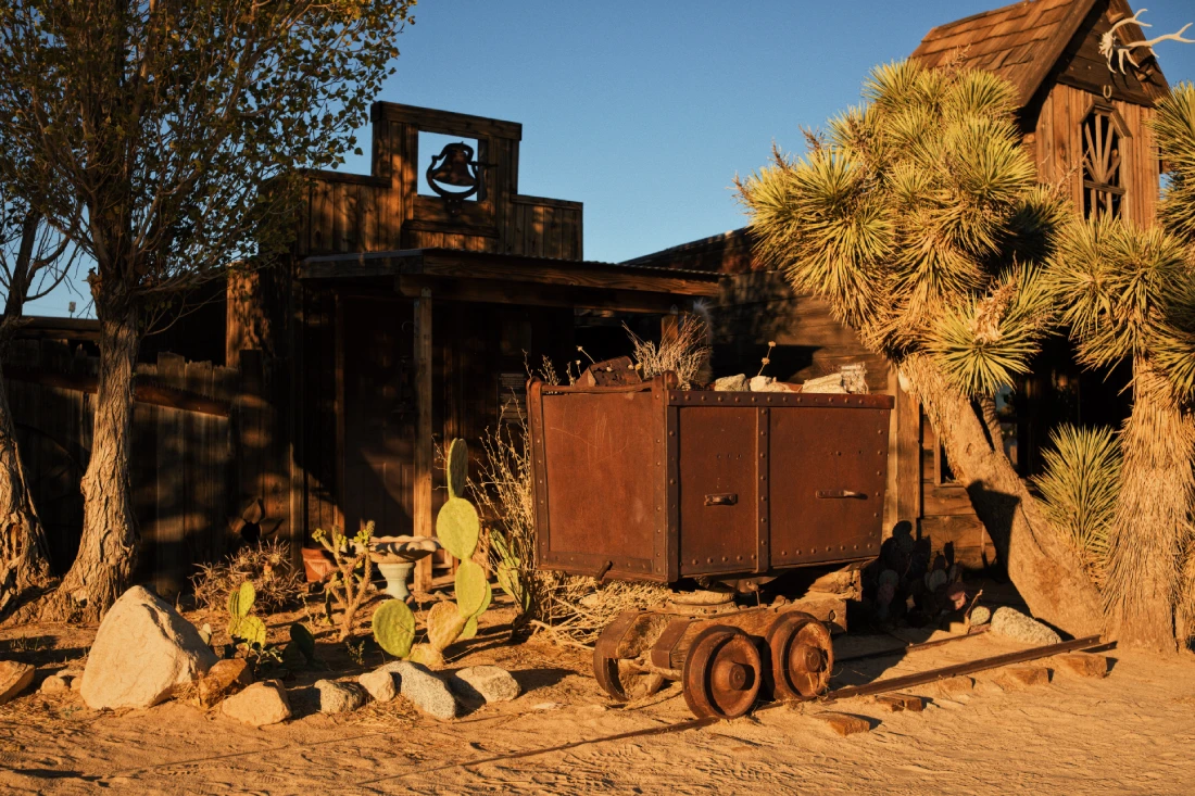 Scenes of Pioneertown Mane Street in California sunset © Coupleofmen.com