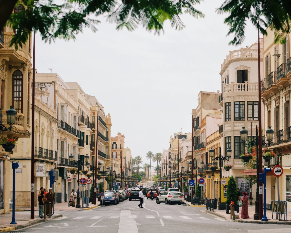 Avenida del Rey Juan Carlos I&mdash;one of Melilla's main streets &copy; Coupleofmen.com
