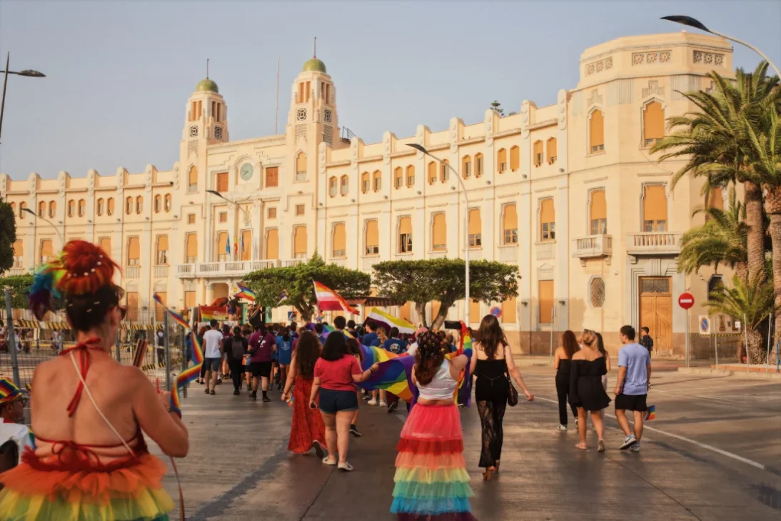 North Africa Pride in Melilla parade arriving at the city hall &copy; Coupleofmen.com