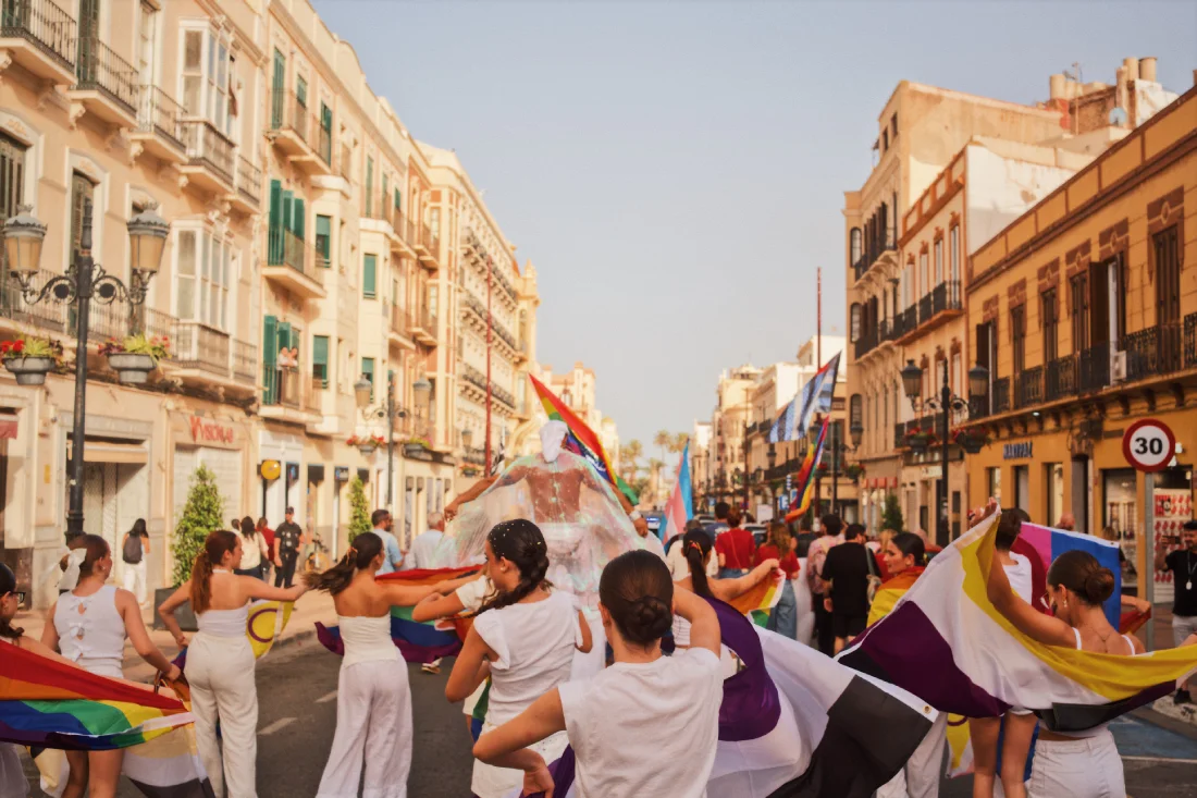 North Africa Pride in Melilla: Pride march on Avenida del Rey Juan Carlos I &copy; Coupleofmen.com