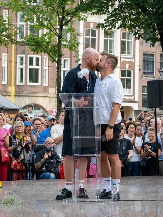 After The Berlin Pride Attack: Grief Moment in Amsterdam at Homomonument