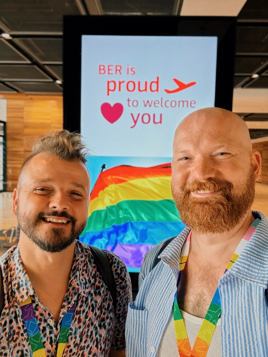 BER is proud to welcome you: Ad to welcome travelers for Pride