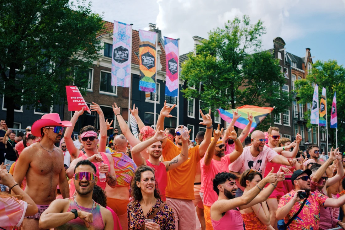 Deaf and Proud Canal Parade Boat in Amsterdam for World Pride &copy; Coupleofmen.com