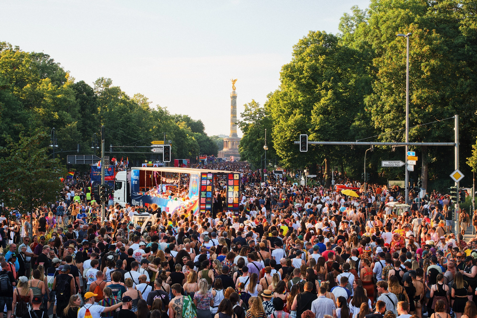 Hundreds of thousands attending Berlin Pride 2026 in a peaceful, joyful demonstration