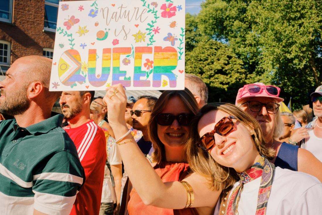 Nature is Queer poster at WorldPride March 2026 © Coupleofmen.com
