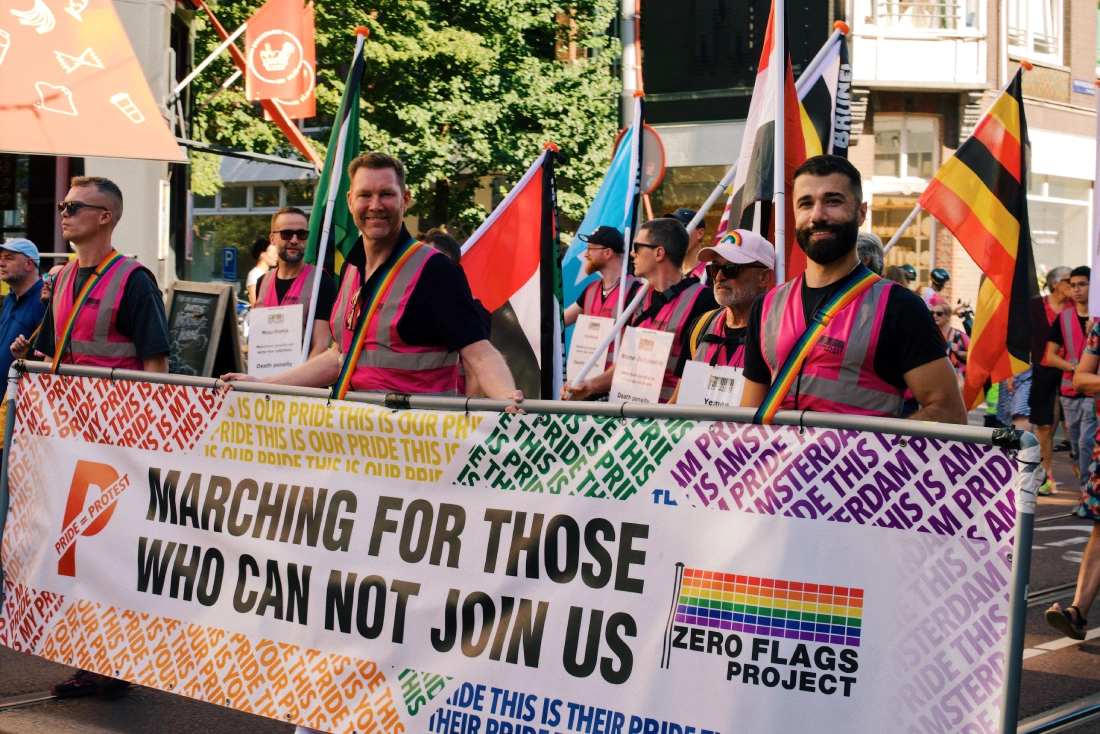 Pride = Protest: Marching for those who cannot join us walking group © Coupleofmen.com