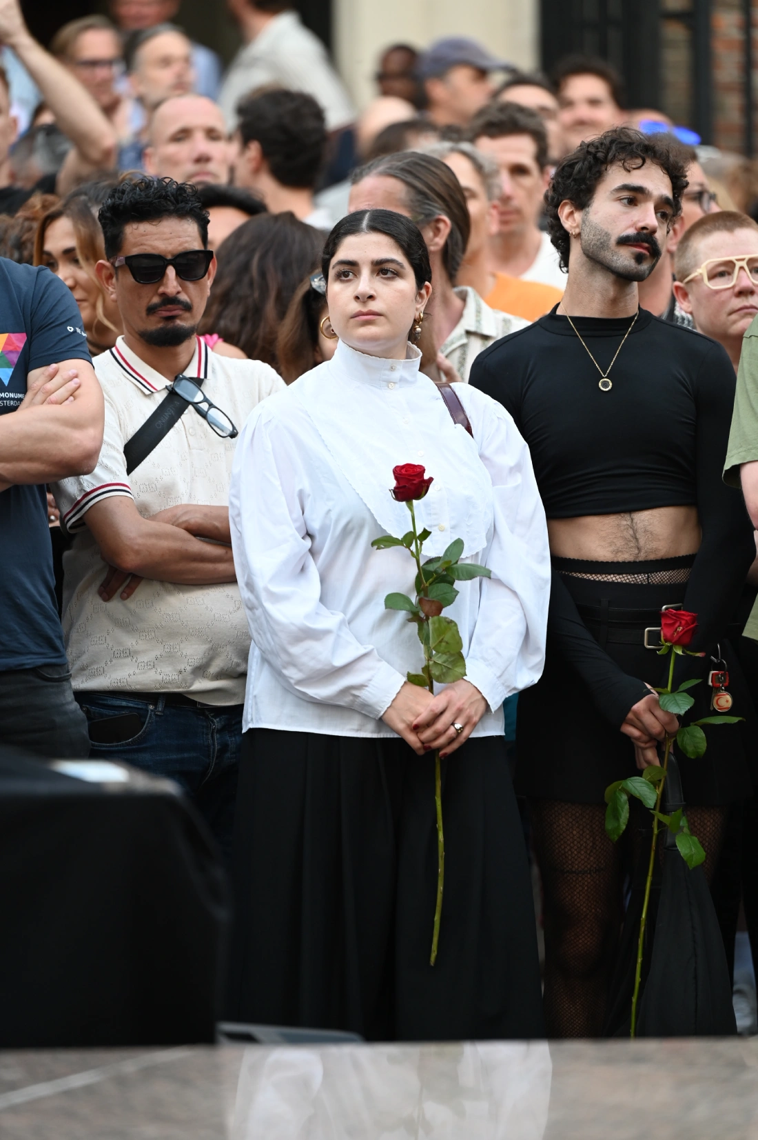 Queer folks from all over the country showed up with flowers