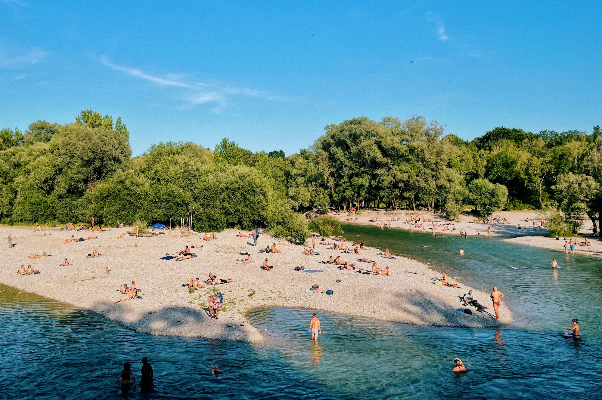 Flaucherinseln is Munich’s own river beach on the Isar and a gay cruising hot spot